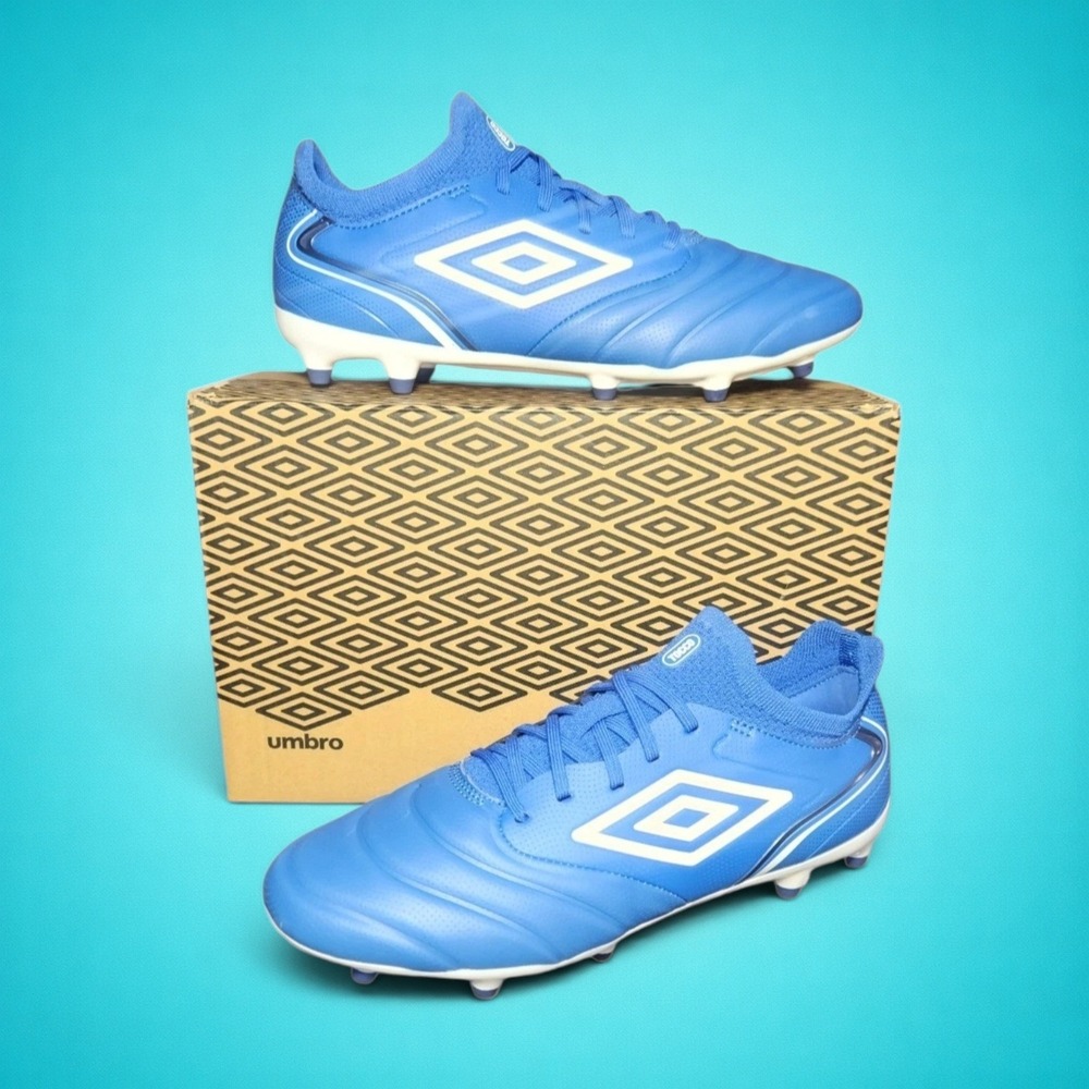 New‎ Men's Umbro Tocco 5 Premier FG Soccer Cleats Royal/White, Size 8.5